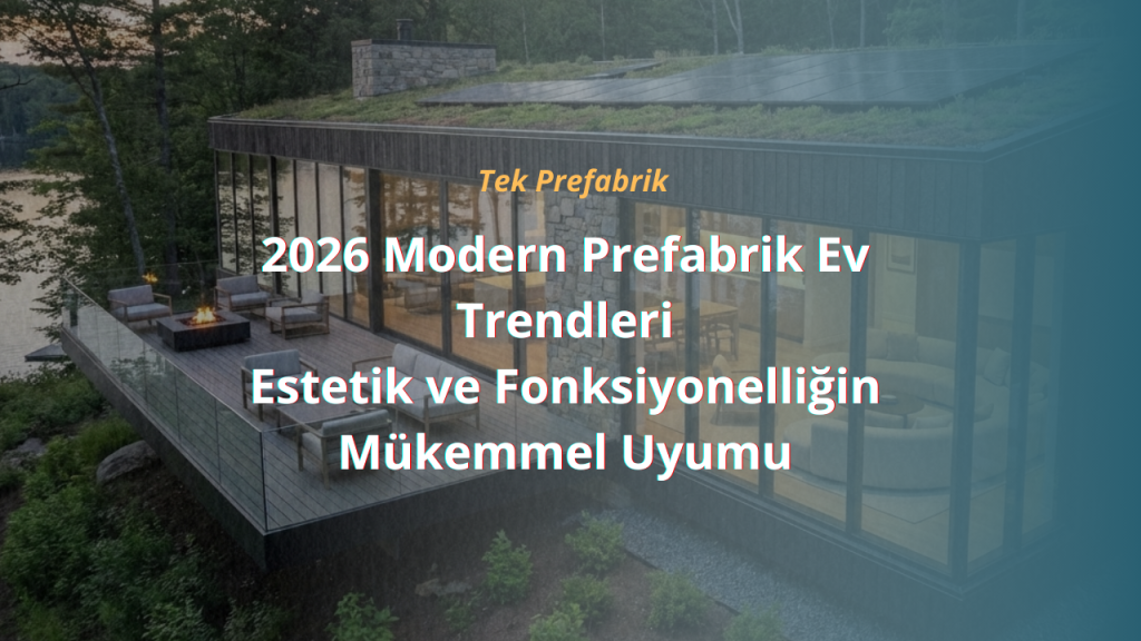 2026 Modern Prefabrik Ev Trendleri: Estetik ve Fonksiyonelliğin Mükemmel Uyumu